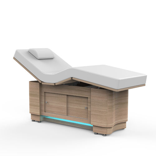 Lettino per massaggi elettrico - 2295B - Silverfox Corporation Limited - in pelle / in legno / con contenitore