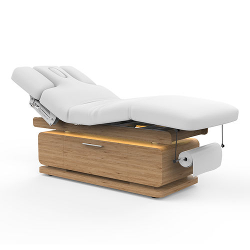 Lettino per massaggi elettrico - 2342C - Silverfox Corporation Limited - in pelle / in legno / ad altezza regolabile