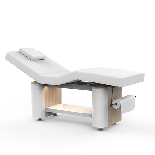 Lettino per massaggi elettrico - 2343A - Silverfox Corporation Limited - in pelle / in legno / ad altezza regolabile