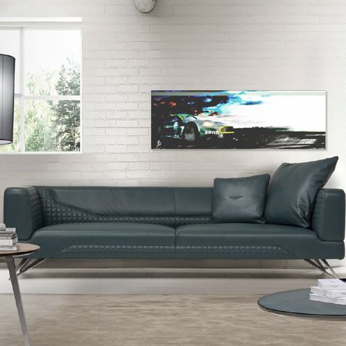 Divano contemporaneo - V098 - Aston Martin - in pelle / nero / con supporto in metallo