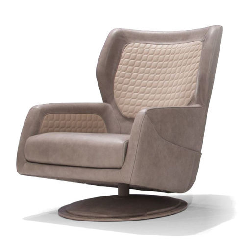 Poltrona contemporanea - V152  - Aston Martin - in pelle / impiallacciata in legno / a orecchioni