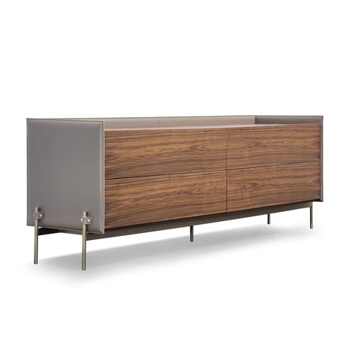 Cassettone contemporaneo - V246 - Aston Martin - in legno / in metallo / in pelle