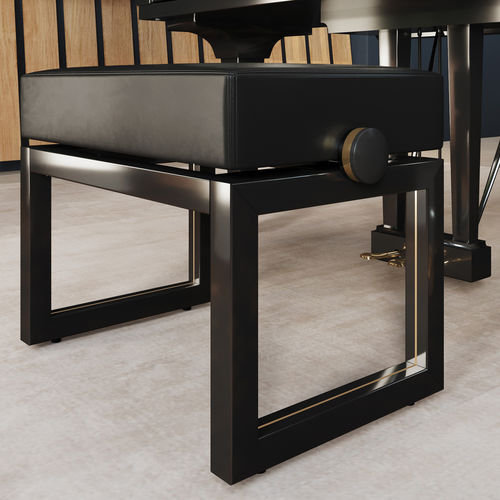 Sgabello da pianoforte contemporaneo - RUFUS - KAUNUS DESIGN, S.L. - in pelle / in legno laccato brillante / in faggio