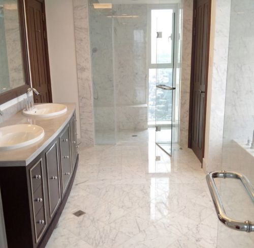 Lavabo da incasso - Acemar stone - in marmo / con piano integrato / ovale