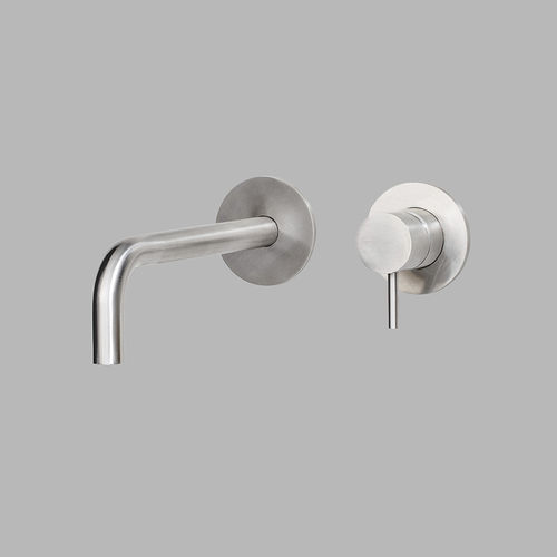 Miscelatore per lavabo - QT3100-190 series - QTOO - da parete / in acciaio inossidabile / da bagno