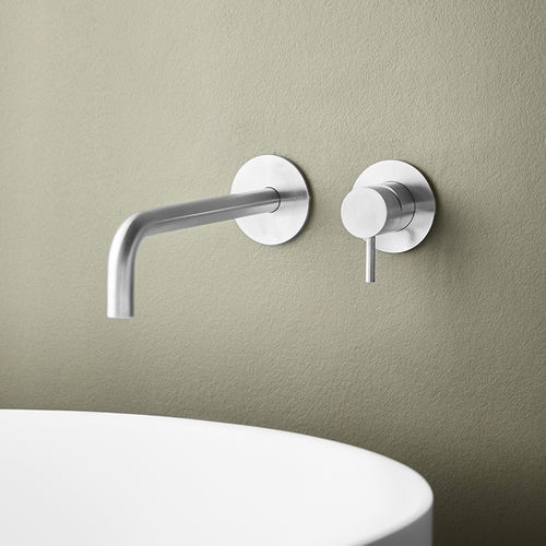 Miscelatore per lavabo - QT3100-250 series - QTOO - da parete / in acciaio inossidabile / da bagno