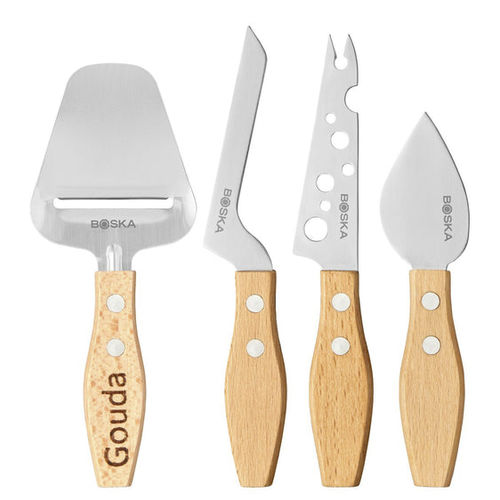 Coltello da formaggio con manico in legno - Mini Geneva - Boska - con lama in acciaio inossidabile