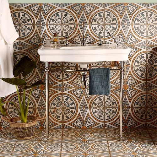 Lavabo con piedi -  DAD9068 - Drummonds - in ceramica / in metallo / con portasalviette integrato