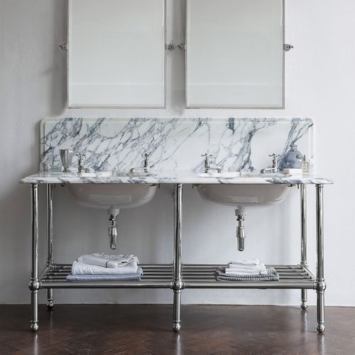 Lavabo con piedi - DAD9039 - Drummonds - in marmo / in metallo / con scaffale integrato