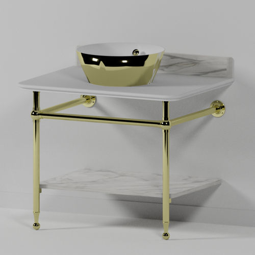 Supporto per lavabo in cromo - WS2DFX - Opus Bathrooms - in ottone lucidato