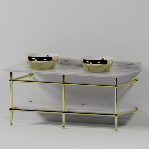 Supporto per lavabo in cromo - WS3DFX - Opus Bathrooms - in ottone lucidato / in marmo