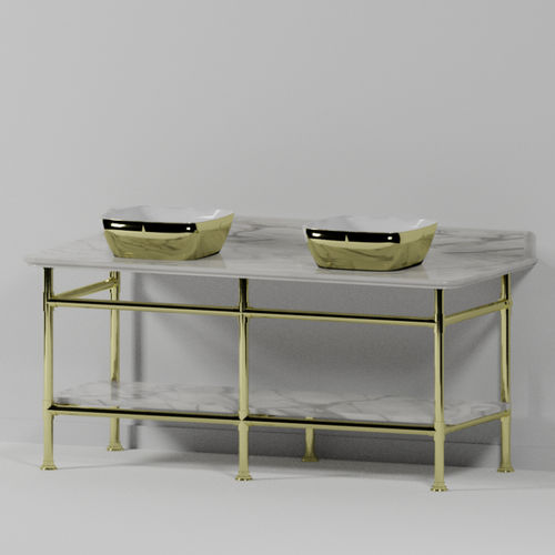 Supporto per lavabo in cromo - WS6SSE - Opus Bathrooms - in ottone lucidato