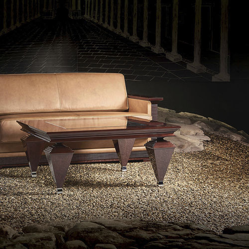 Tavolino basso contemporaneo - Nouvel Espace Furniture - in rovere / in noce / in acero