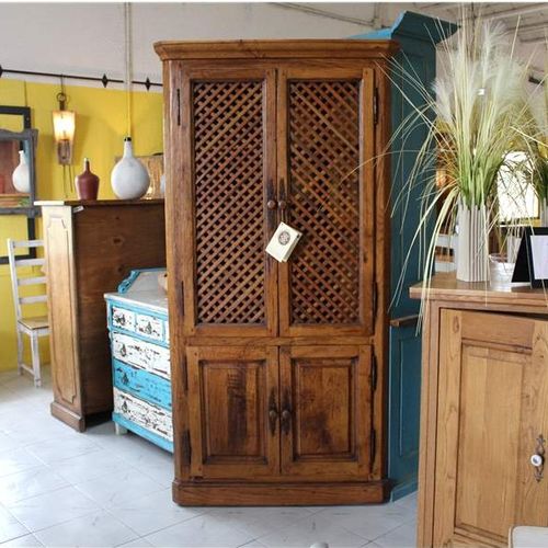 Armadio in stile rustico - 70 - El roure vell - in rovere / in vetro / con ante battenti