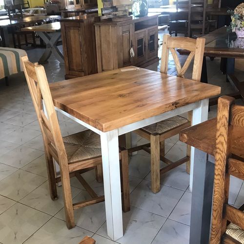 Tavolo da bistrot contemporaneo - T-47 - El roure vell - in rovere / con supporto in quercia / quadrato