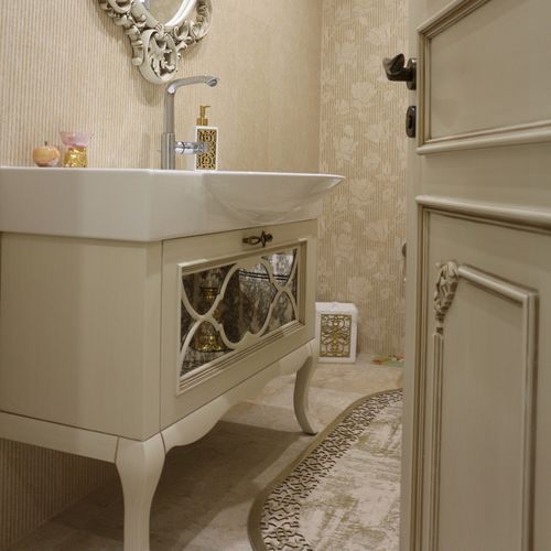 Mobile da bagno classico - Tugra Mobilya - in MDF / con cassetti / modulare