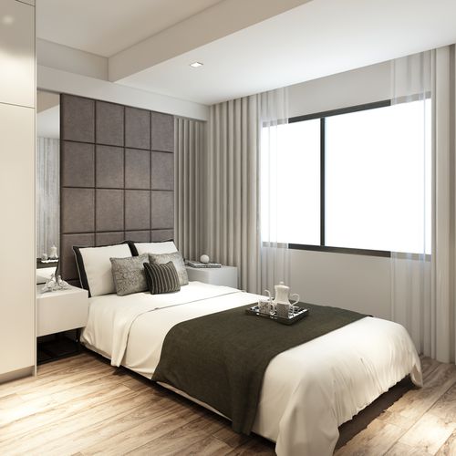 Letto matrimoniale - Tugra Mobilya - contemporaneo / con testiera imbottita / con testiera in pelle