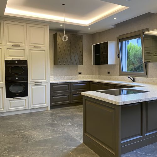 Cucina contemporanea - Tugra Mobilya - in MDF / a U / laccata