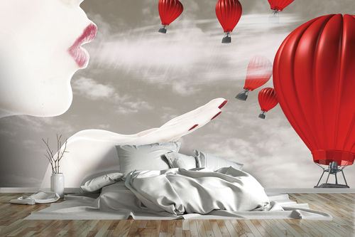 Carta da parati contemporanea - AIR BALOON - INSTABILE LAB - capolavori della pittura
