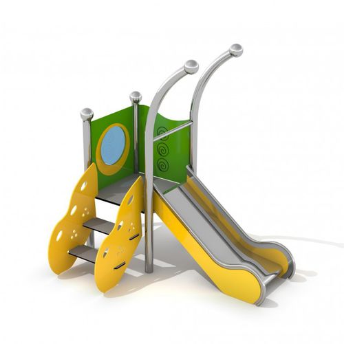 Scivolo dritto - LIMAKO : INFANO 2 - Inter System - per parco giochi / in acciaio inossidabile