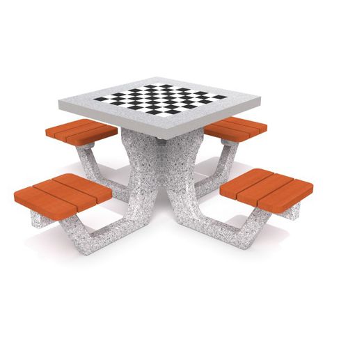 Tavolo da scacchi per esterni - KT-02-CR-001 - Inter System - classico / per parco giochi / per spazio pubblico