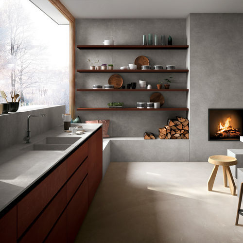 Pannello di rivestimento in gres porcellanato - METAL CORTEN    - Infinity surfaces - per pavimento / da parete / per stanza da bagno