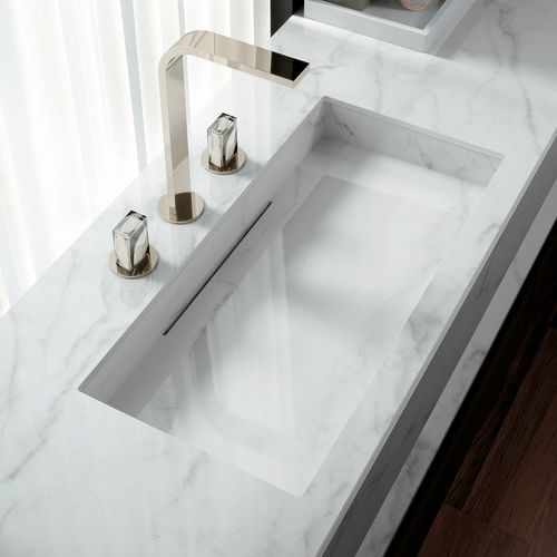 Rivestimento vasca da bagno rettangolare - CALACATTA GLORY    - Infinity surfaces - in gres porcellanato