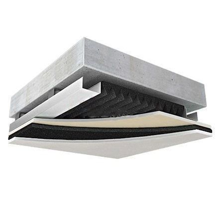 Pannello fonoisolante per soffitto - C-BLOCK SYSTEM&trade; - DECIBEL PLC - in schiuma di poliuretano / altre forme / aspetto legno