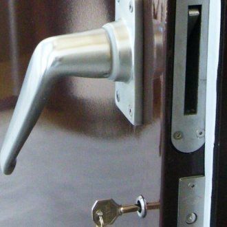 Porta industriale acustica - PM 43 - DECIBEL PLC - battente / in metallo / da interno