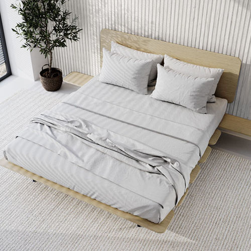Letto matrimoniale - Ída - Kaissu - design minimalista / con testiera / con comodini