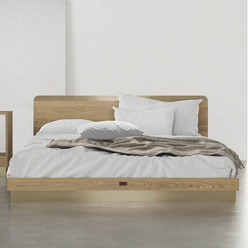 Letto matrimoniale - Vira Gold - Kaissu - design minimalista / con testiera / FSC