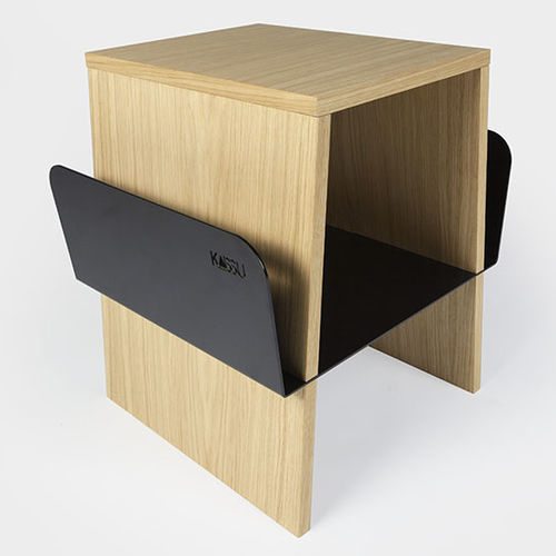 Tavolo d'appoggio design minimalista - Awa - Kaissu - in rovere / impiallacciato in legno / in MDF