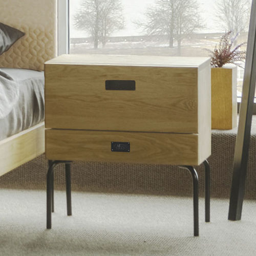 Comodino design minimalista - Ehe - Kaissu - in rovere / in legno massiccio / in quercia naturale