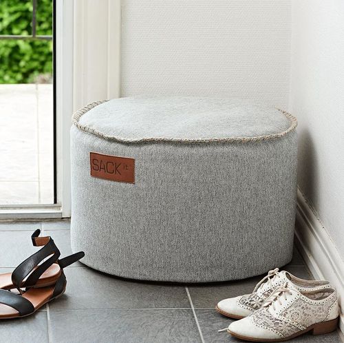 Pouf contemporaneo - RETROIT : COBANA - SACKit - in fibre sintetiche / tondo / rettangolare
