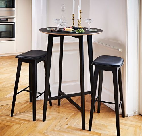 Sgabello da bar contemporaneo - NORDIC : ULTRA - SACKit - in pelle / con supporto in faggio / imbottito