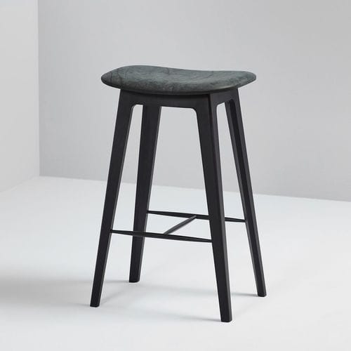 Sgabello da bar contemporaneo - NORDIC : DUNES - SACKit - in pelle / con supporto in faggio / imbottito