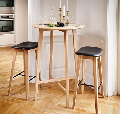 Sgabello da bar contemporaneo - NORDIC : ULTRA - SACKit - in pelle / con supporto in quercia / imbottito