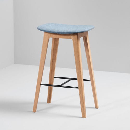 Sgabello da bar contemporaneo - NORDIC : REMIX 2 - SACKit - in pelle / con supporto in quercia / imbottito