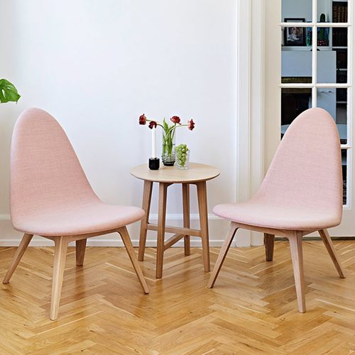 Tavolo d'appoggio contemporaneo - NORDIC - SACKit - in rovere / in Fenix NTM / con supporto in quercia