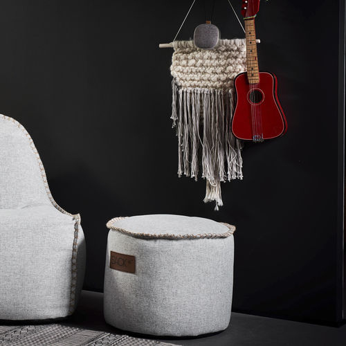 Pouf contemporaneo - RETROIT : COBANA JUNIOR  - SACKit - in fibre sintetiche / tondo / da esterno
