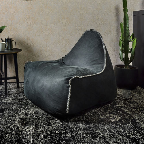 Poltrona a sacco contemporanea - RETROIT : DUNES - SACKit - in pelle / marrone / antracite