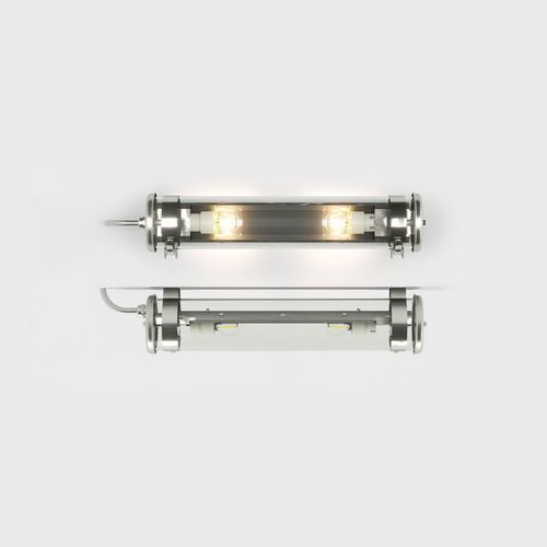 Plafoniera contemporanea - MUSSET - Sammode Studio - tubolare / in vetro borosilicato / in acciaio inossidabile