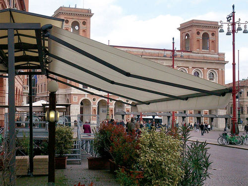 Tenda da sole a proiezione - Lounge Square - Eredi di Pozza, IL PARCO - a cassonetto / manuale / contract