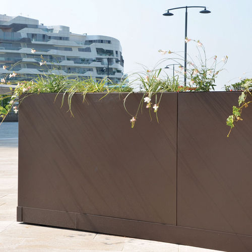 Fioriera in alluminio - City System - Eredi di Pozza, IL PARCO - rettangolare / in altezza / contemporanea