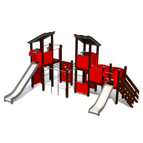 Struttura ludica per parco giochi - LM228 - Tiptiptap - in metallo / impiallacciata in legno / in HDPE