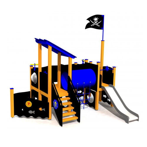 Struttura ludica per parco giochi - PIRATE WORLD  - Tiptiptap - impiallacciata in legno / in acciaio galvanizzato / modulare
