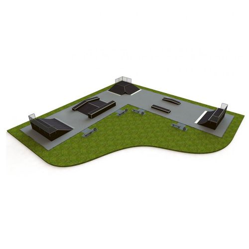 Skatepark modulare - B 135 - Tiptiptap - in calcestruzzo / in asfalto