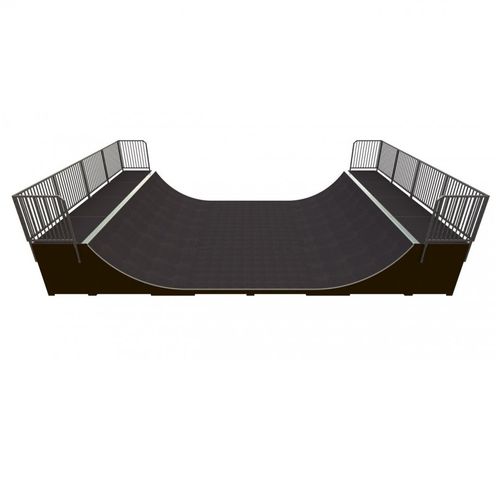 Minirampa per skatepark - MR 01 - Tiptiptap - in asfalto / in calcestruzzo