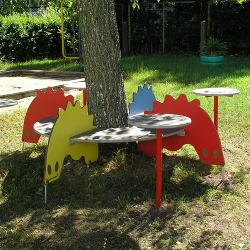 Set tavolo e panca contemporaneo - IPR801 - Tiptiptap - in plastica / per bambini / da esterno