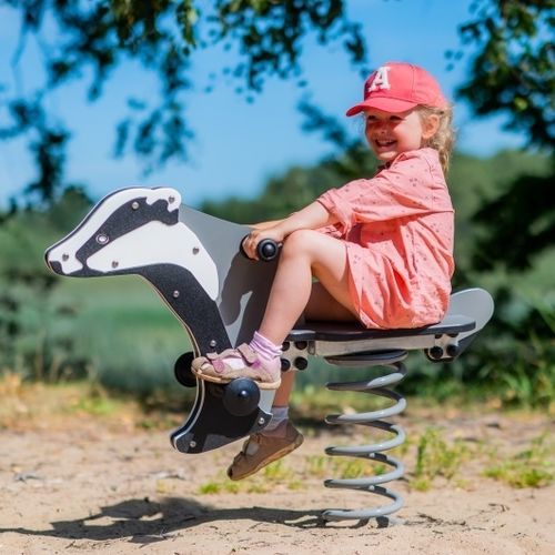 Gioco a molla in acciaio - BADGER  - Tiptiptap - in HDPE / animale / monoposto